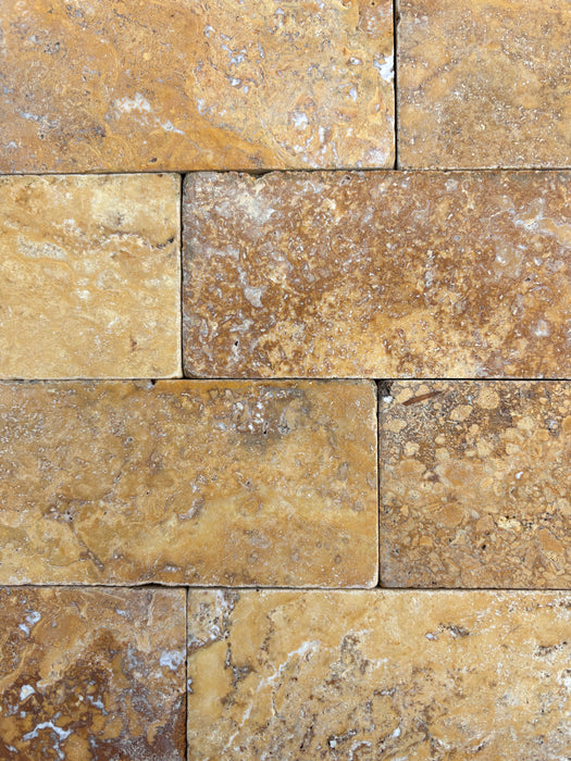 Golden Travertine Tile 75x100x10