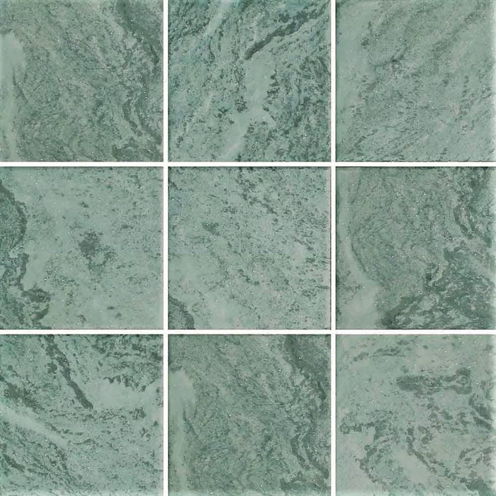 Sukabumi Large Square Green Porcelain Mosaic