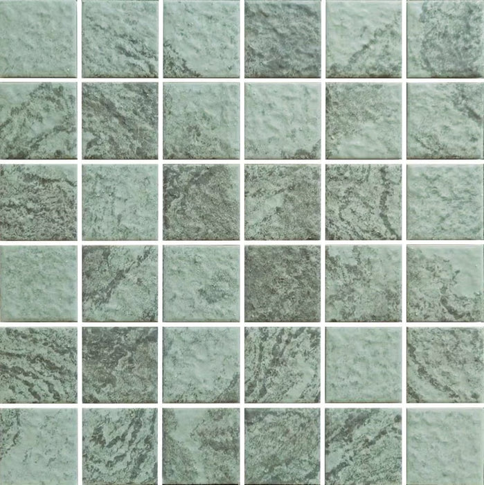 Sukabumi Small Square Green Porcelain Mosaic