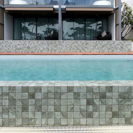 Sukabumi Small Square Green Porcelain Mosaic