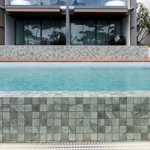 Sukabumi Large Square Green Porcelain Mosaic