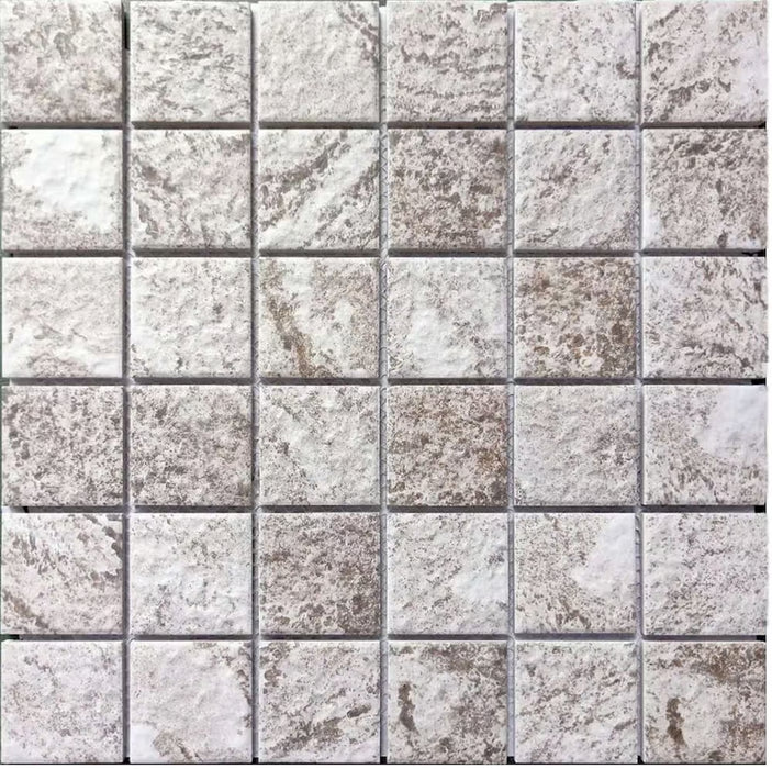 Sukabumi Small Square Light Grey Porcelain Mosaic