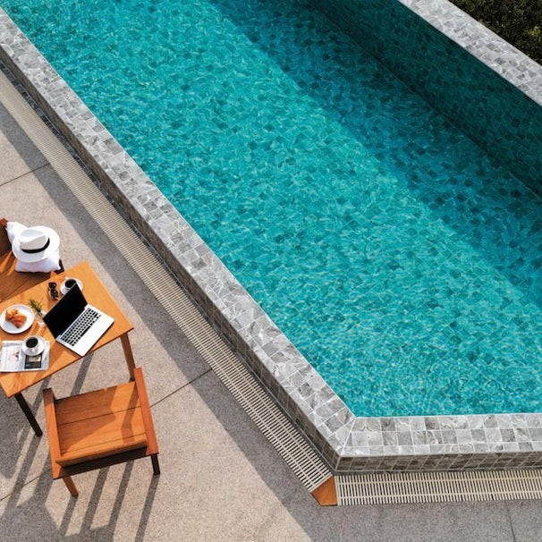 Sukabumi Large Square Grey Porcelain Mosaic