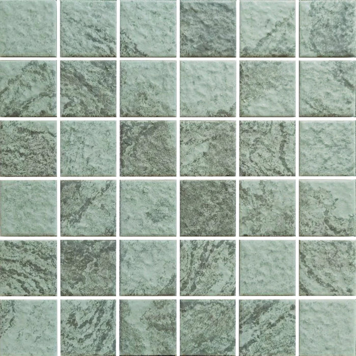 Sukabumi Small Square Green Porcelain Mosaic