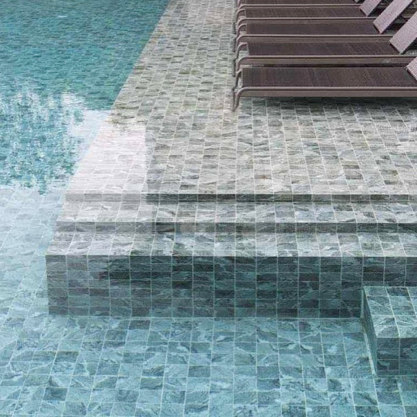 Sukabumi Large Square Grey Porcelain Mosaic