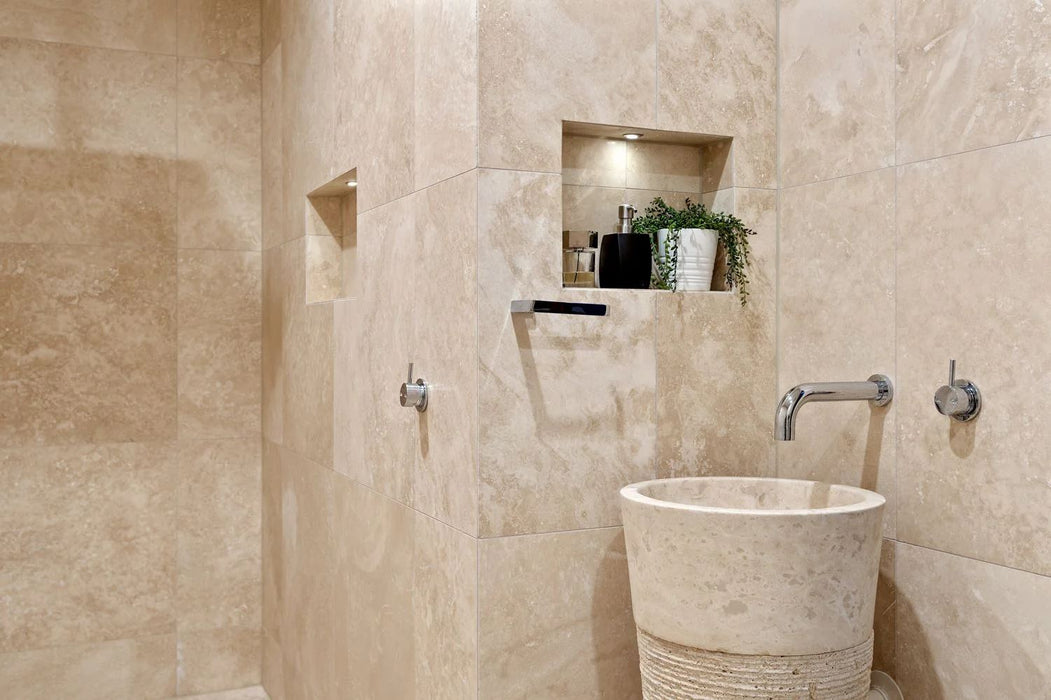 Classic Travertine Tile 610x610 Honed & Filled