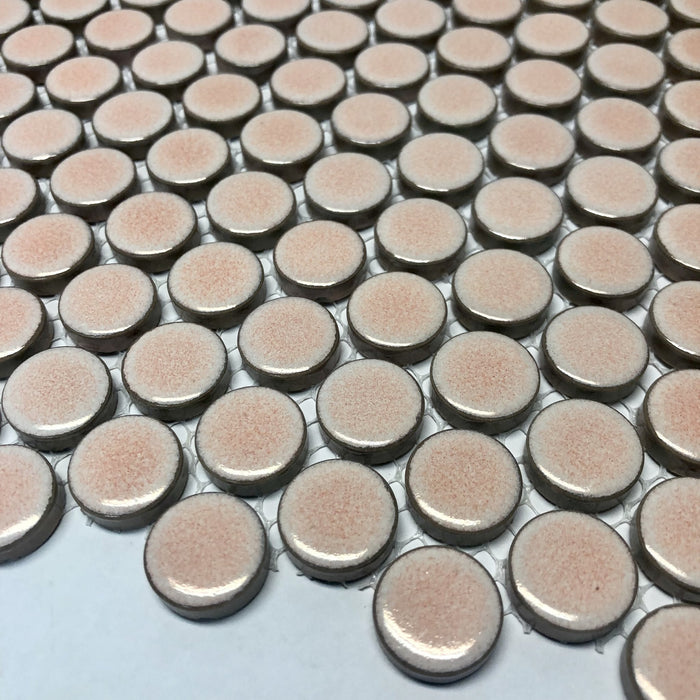 Flamingo Porcelain Penny Round Mosaic