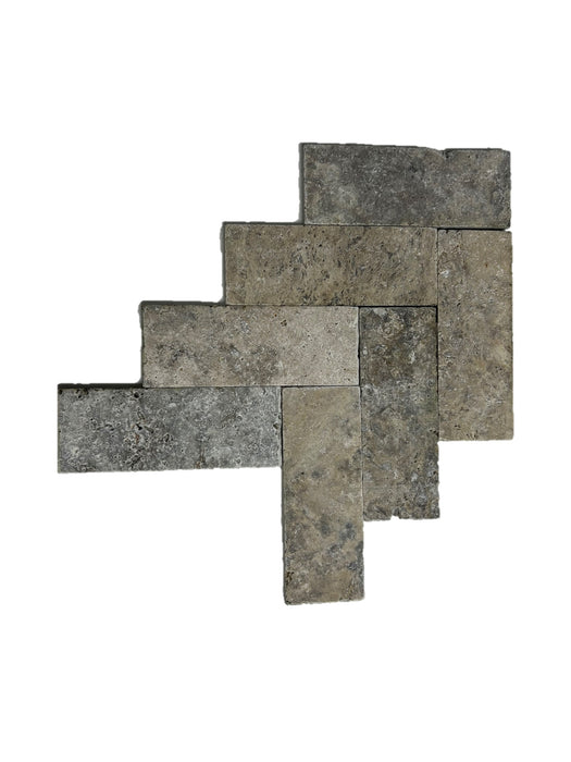 Silver Travertine Subway Tile 75x203x10 Tumbled