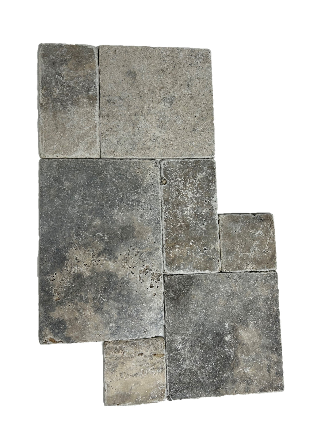 SILVER TRAVERTINE TUMBLED & UNFILLED MEDIUM FRENCH