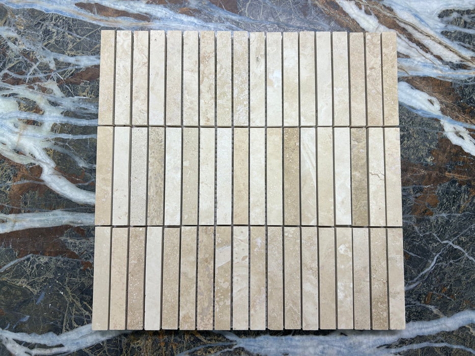 Classic Travertine Small Kitkat Mosaic