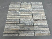 Load image into Gallery viewer, SILVER TRAVERTINE KITKAT UNFILLED &amp; TUMBLED MOSAIC
