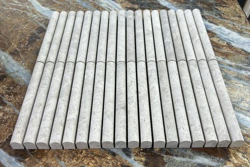 Silver Shadow Marble Mini Flute Mosaic