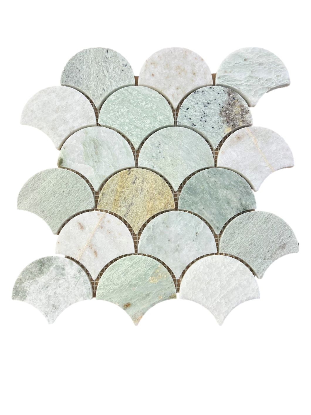 MING GREEN FISHSCALE HONED MOSAIC