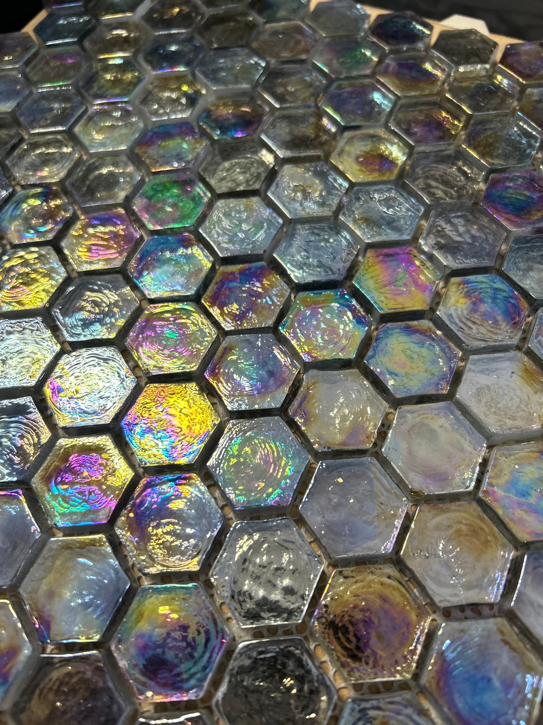 METALLIC RAINBOW HEXAGON GLOSS MOSAIC