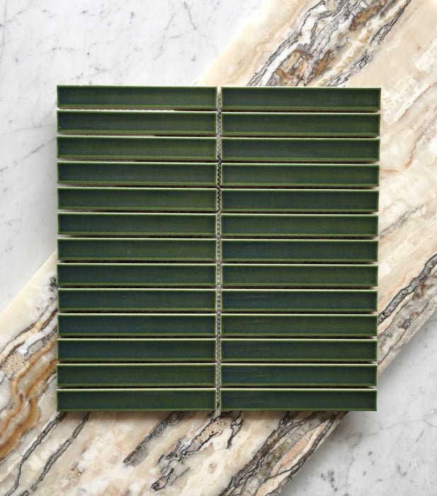Raku Kitkat Basil Porcelain Mosaic