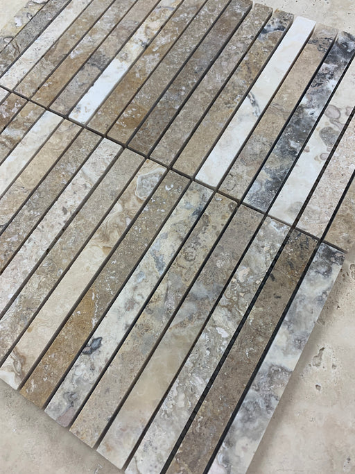 Philadelphia Travertine Large Kitkat Mosaic