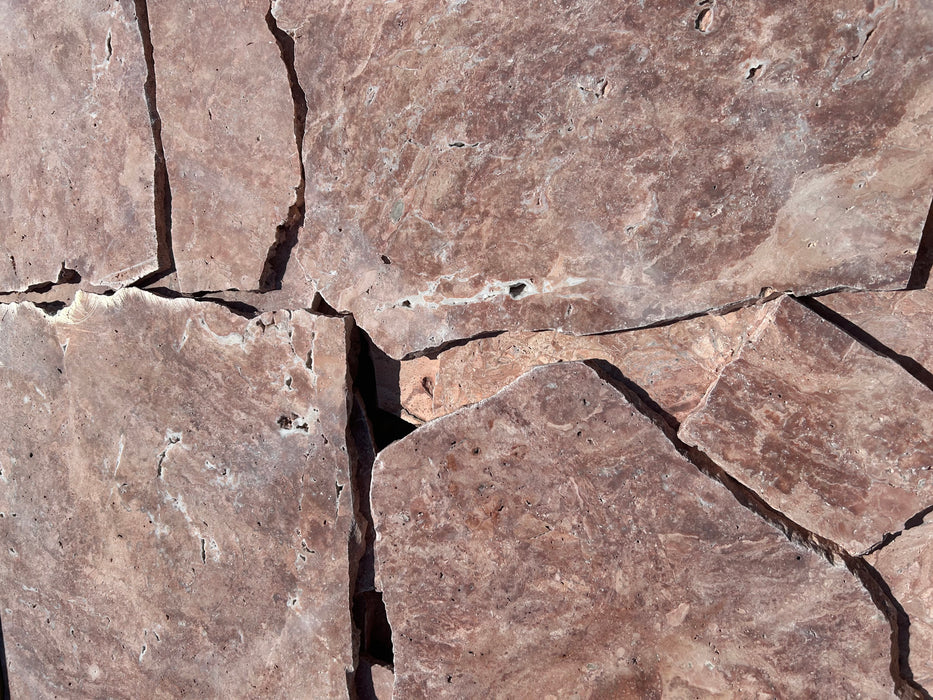 Rosso Travertine Crazy Pave