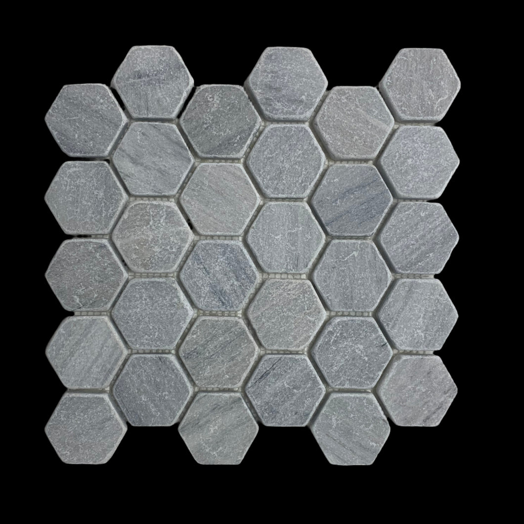 SOLTO MARBLE HEXAGON TUMBLED MOSAIC