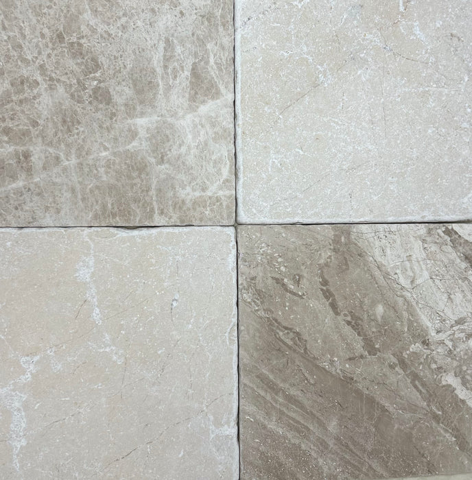 Checkerboard Crema Marfil & Odeon Marble Tile