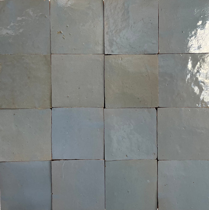 Zellige Moroccan Square Blue Terracotta Tile