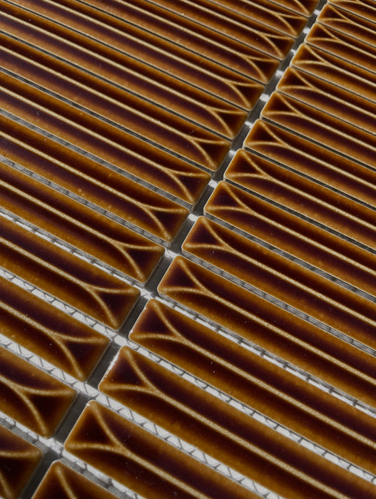 Senkei Kitkat Brown Porcelain Mosaic
