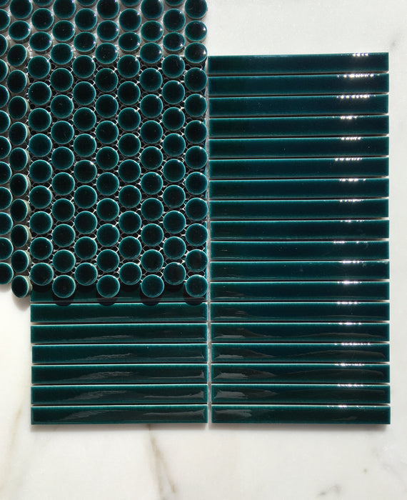 Suki Kitkat Dark Green Porcelain Mosaic