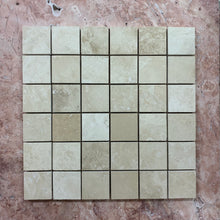 Load image into Gallery viewer, CLASSIC TRAVERTINE LARGE SQUARE HONED AND FILLED MOSAIC
