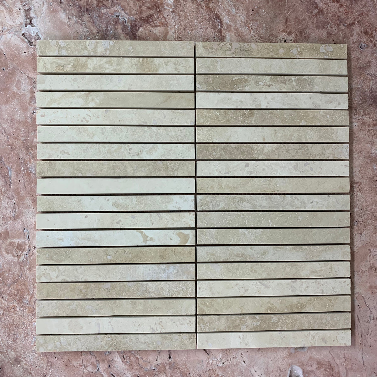 Classic Travertine Honed & Filled Large Kitkat Mosaic 15x150x10 ...