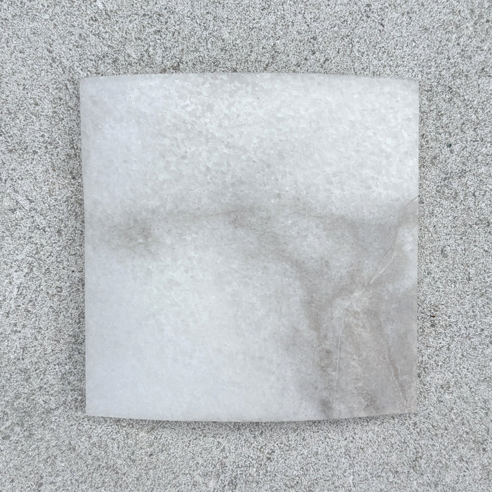 Imperial White Marble Wide Convex Flute