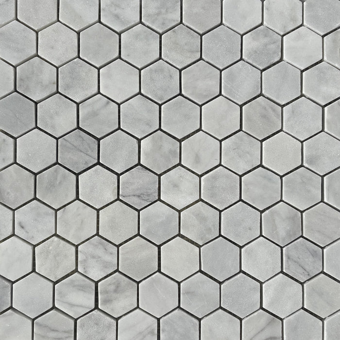 Hexagon Imperial White Marble Mosaic
