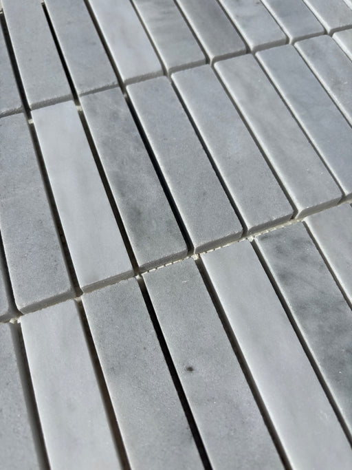 Imperial White Marble Kitkat Mosaic