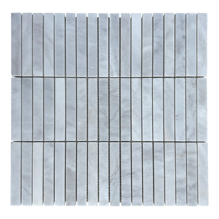 Imperial White Marble Kitkat Mosaic