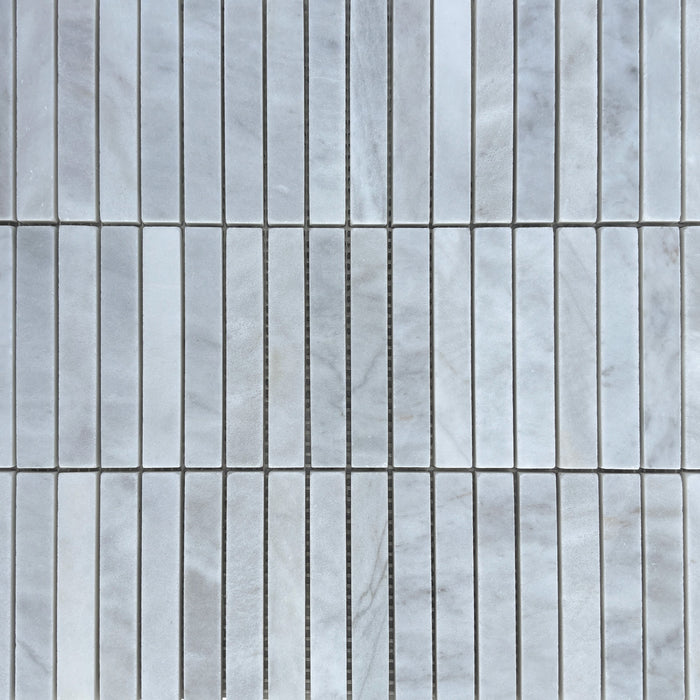 Imperial White Marble Kitkat Mosaic