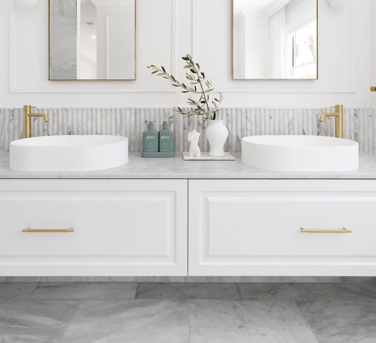 Carrara (Imperial White) Marble Flute