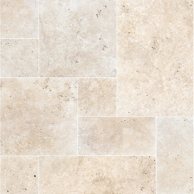 CLASSIC TRAVERTINE TUMBLED & UNFILLED MEDIUM FRENCH PATTERN
