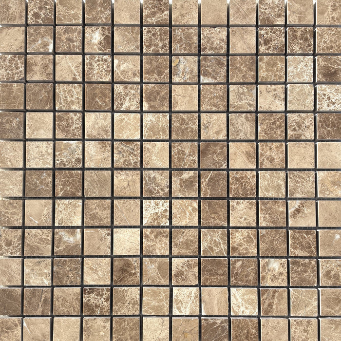 Square Mosaic Emperador Light Marble