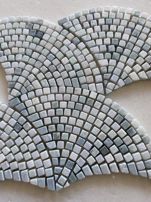 Mini Fan Ming Green Marble Mosaic
