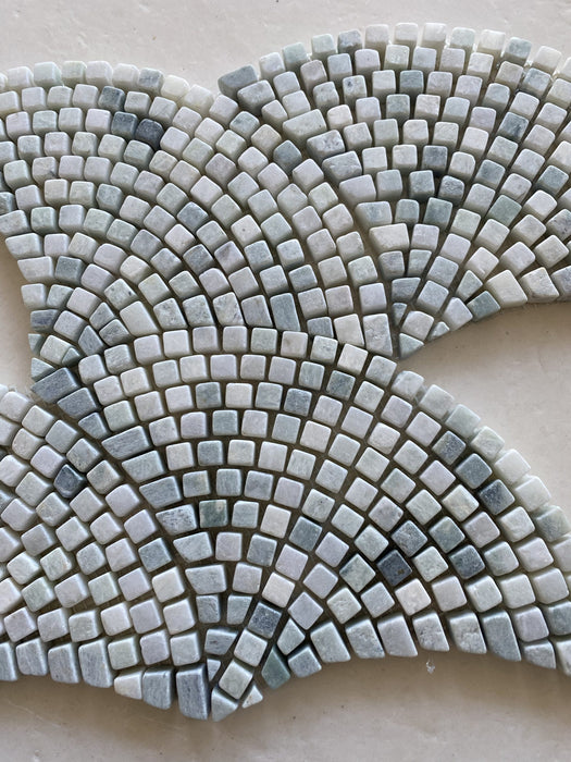 Mini Fan Ming Green Marble Mosaic