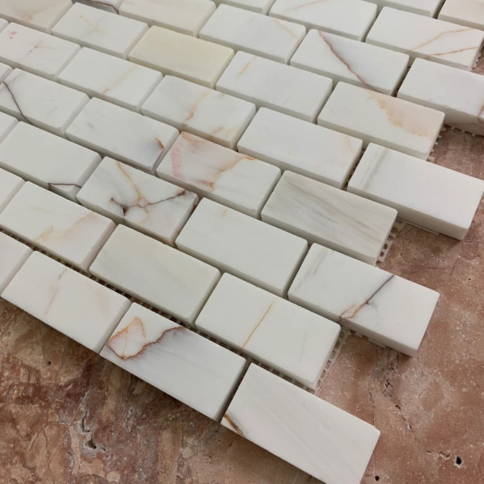 Dolomite Marble Mini Brickbond Mosaic