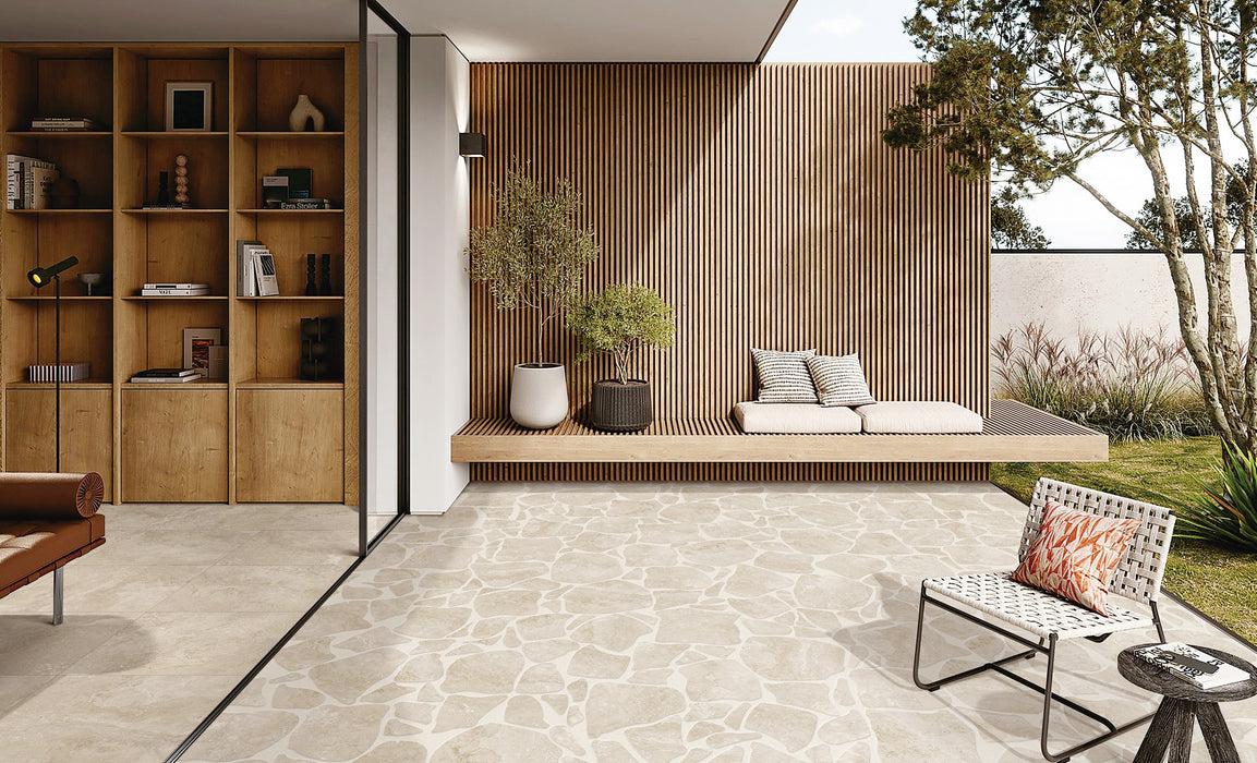 Nordic Beige Porcelain Crazy Pave