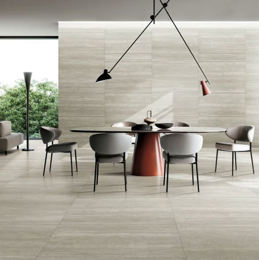 Nordic Vein Cut Silver Porcelain Tile 600x600x9
