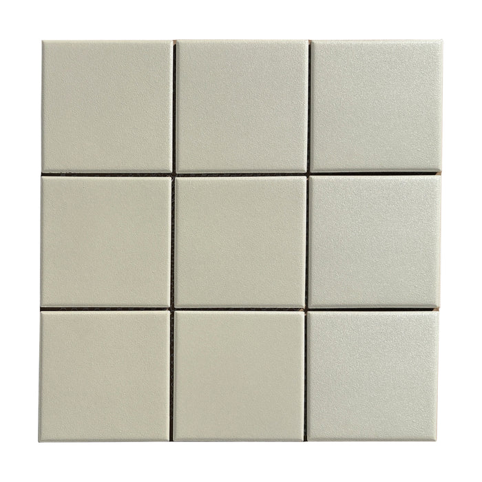 Unglazed Large Square Off White Porcelain Mosaic