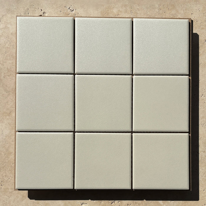 Unglazed Large Square Off White Porcelain Mosaic