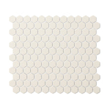 Load image into Gallery viewer, OFF WHITE BEVELED EDGE UNGLAZED HEXAGON MOSAIC
