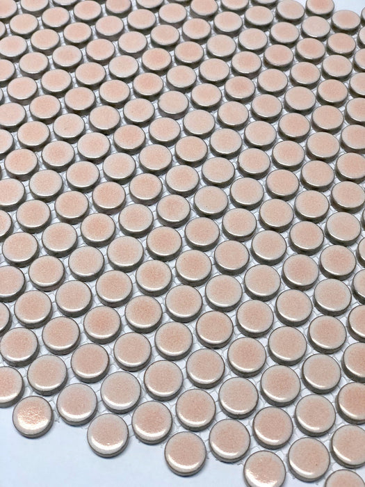 Flamingo Porcelain Penny Round Mosaic