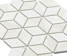 Load image into Gallery viewer, CARRARA LOOK MATTE CUBE PORCELAIN MOSAIC
