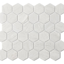 Load image into Gallery viewer, GREY MARBLE LOOK HEXAGON SMALL MOSAIC
