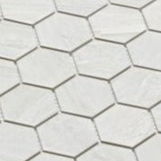 Load image into Gallery viewer, GREY MARBLE LOOK HEXAGON SMALL MOSAIC
