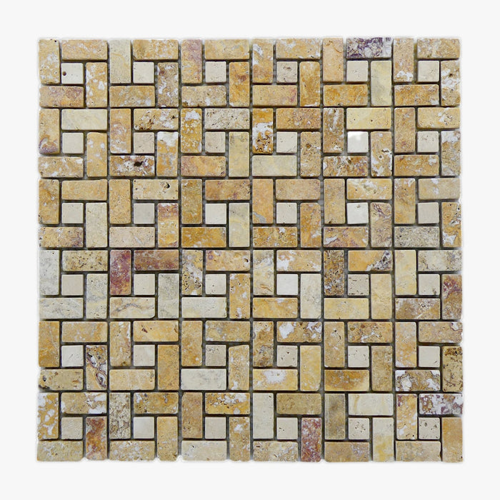 Golden Travertine Target Mosaic