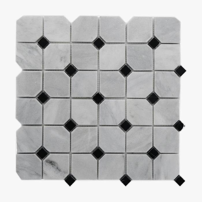Imperial White Marble Octagon Mosaic